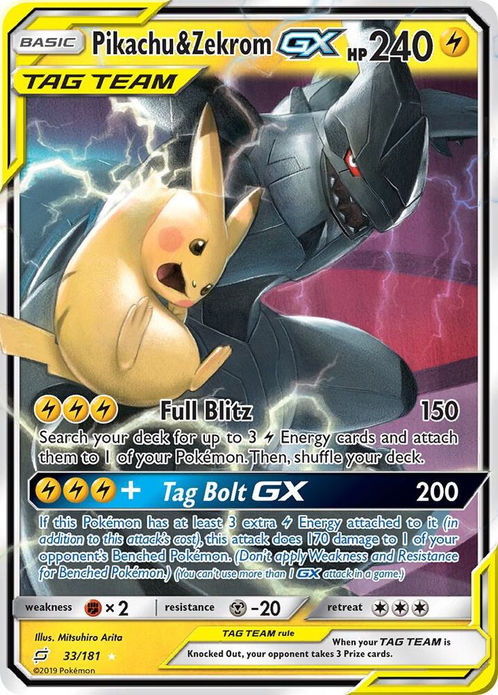 Pikachu & Zekrom GX : 33/181