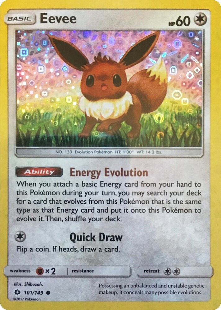 Pokémon Eevee - 101/149 #101/149 Miscellaneous Cards & Products General Mills Promo Holofoil Near Mint English Trading Card — catalog front, TCGplayer SKU 3983044
