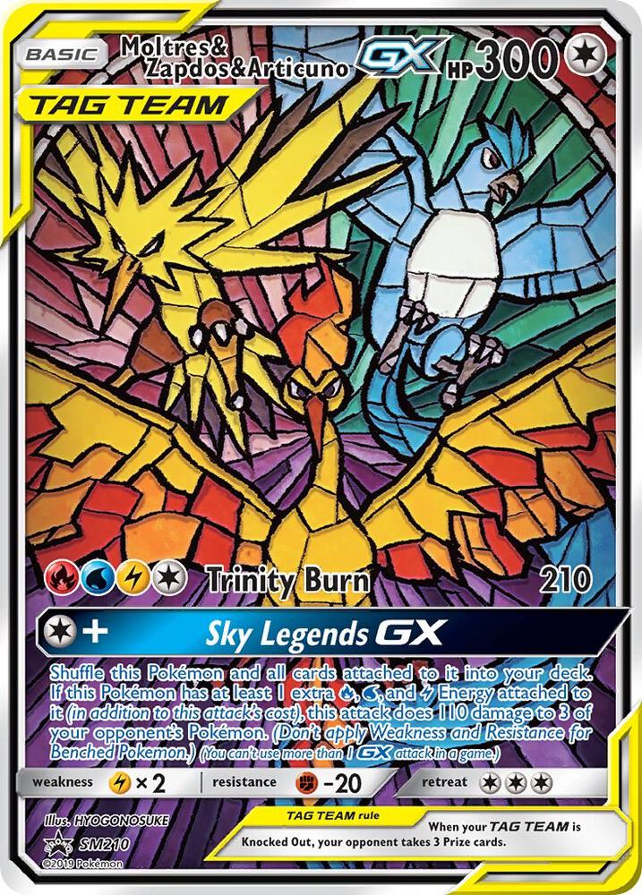 Pokémon Moltres & Zapdos & Articuno GX #SM210 SM Promos Promo Holofoil Near Mint Trading Card