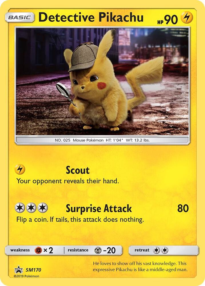 Pokémon Detective Pikachu #SM170 SM Promos Promo Holofoil Lightly Played Trading Card