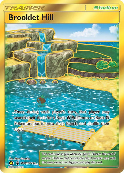 Pokémon Brooklet Hill #SV88/SV94 Hidden Fates: Shiny Vault Shiny Holo Rare Holofoil Near Mint Trading Card