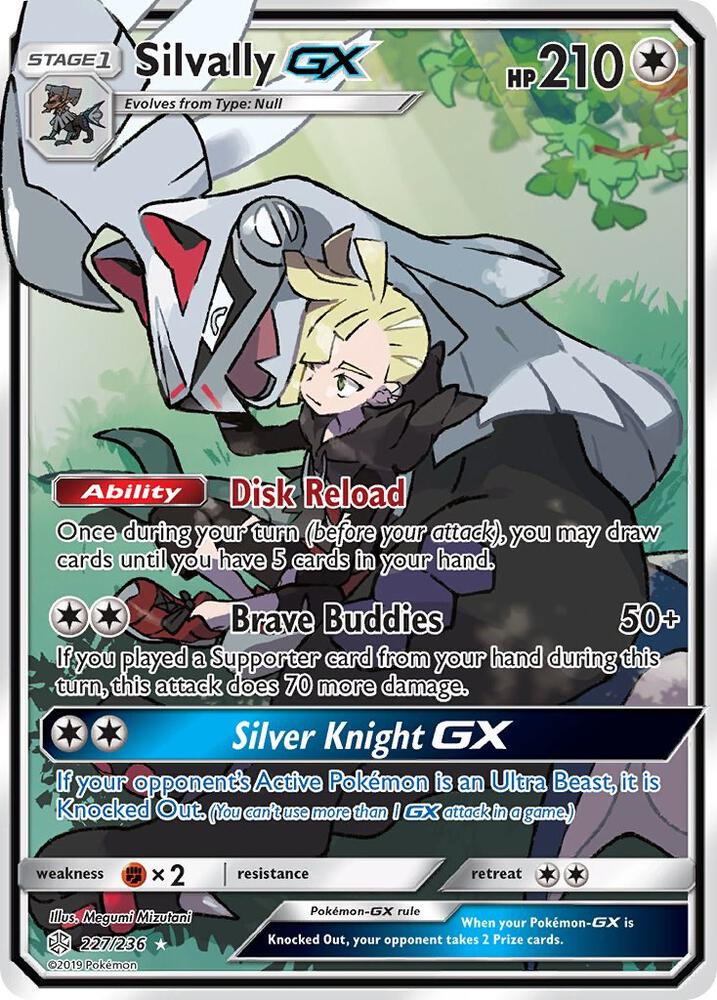 Pokémon Silvally GX #227/236 SM - Cosmic Eclipse Full Art Holofoil Near Mint English Trading Card — catalog front, TCGplayer SKU 4257160
