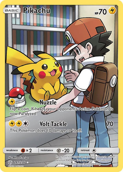 Pokémon Pikachu #241/236 SM - Cosmic Eclipse Secret Holofoil Near Mint Trading Card