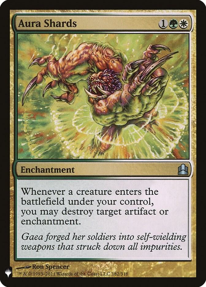 Magic Aura Shards #182 The List Reprints CMD Non-Foil Near Mint English Trading Card — catalog front, TCGplayer SKU 4268093