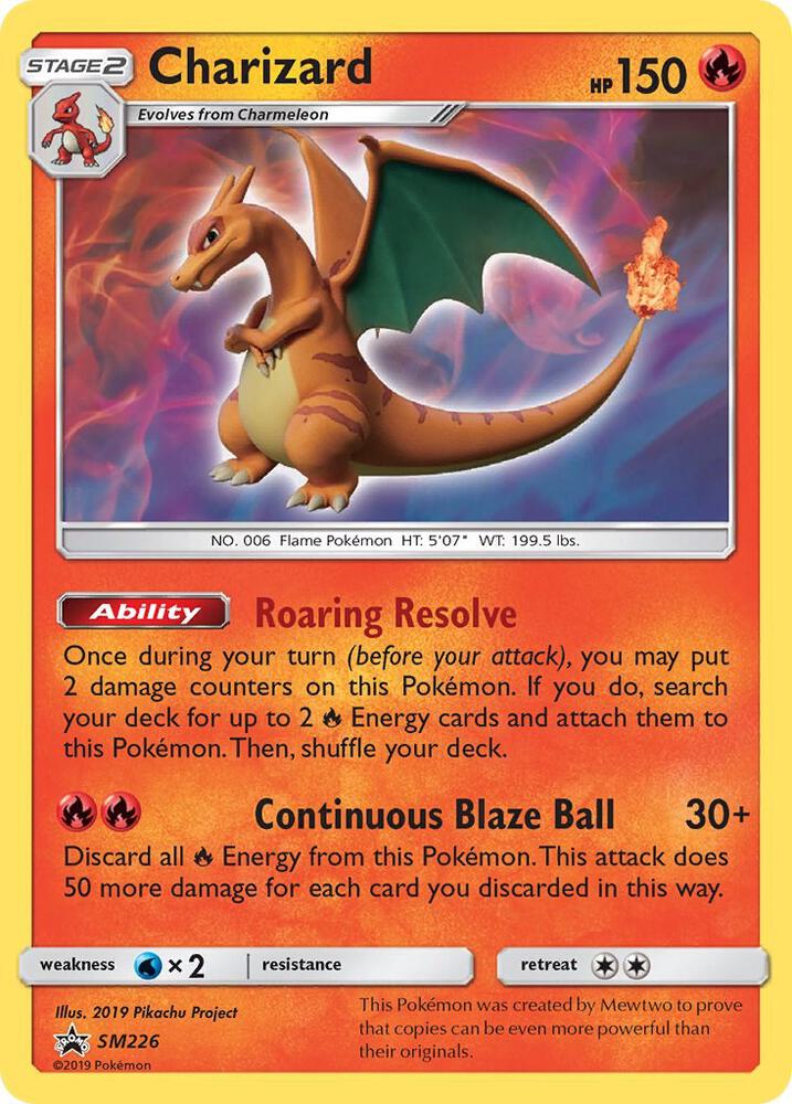 Pokémon Charizard #SM226 SM Promos Promo Holofoil Heavily Played English Trading Card — catalog front, TCGplayer SKU 4278976
