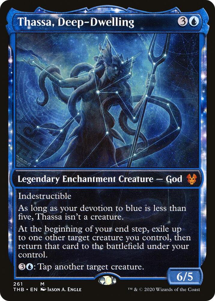 Magic Thassa, Deep-Dwelling #261 Theros Beyond Death Showcase Non-Foil Near Mint Trading Card