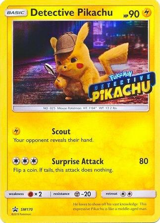 Pokémon Detective Pikachu - SM170 #SM170 SM Promos Stamped Holofoil Lightly Played Trading Card