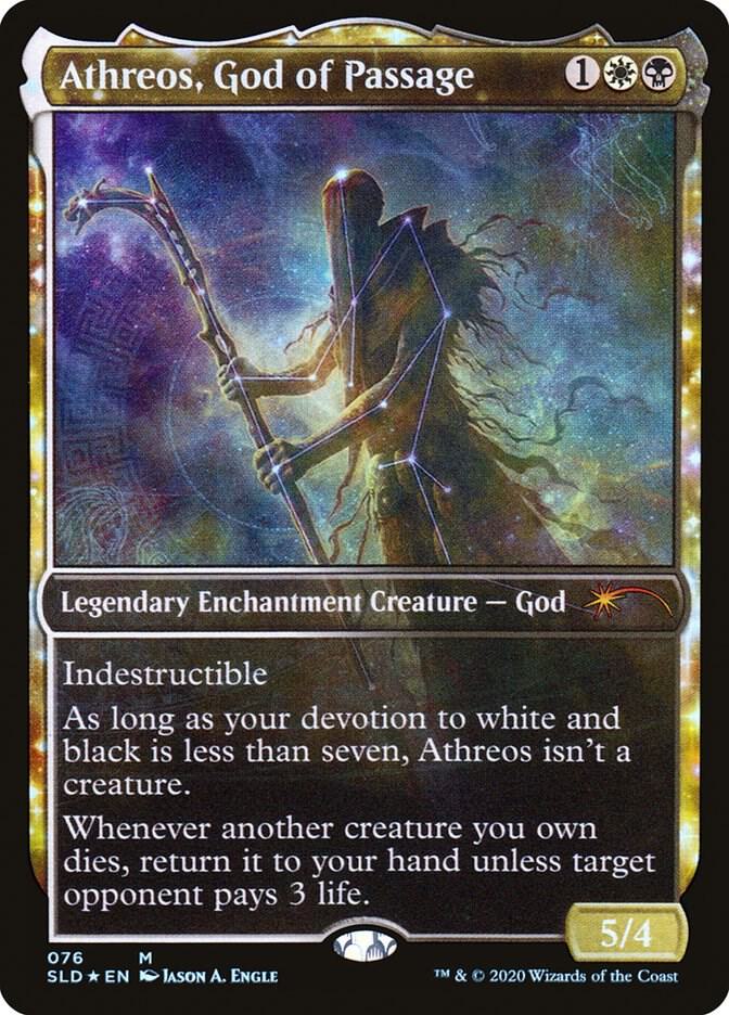 Magic Athreos, God of Passage #76 Secret Lair Drop Series Mythic Rare Foil Near Mint English Trading Card — catalog front, TCGplayer SKU 4341861