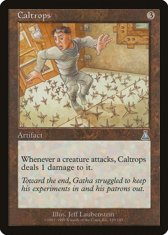 Magic Caltrops #129 Urza's Destiny Uncommon Foil Near Mint Trading Card