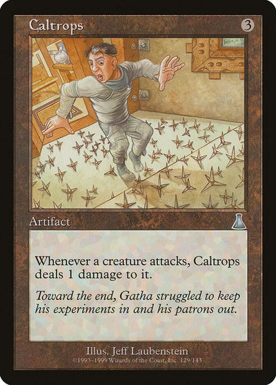 Magic Caltrops #129 Urza's Destiny Uncommon Foil Near Mint Trading Card