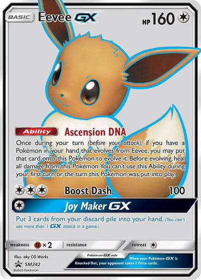 Pokémon Eevee GX #SM242 SM Promos Promo Holofoil Near Mint English Trading Card — catalog front, TCGplayer SKU 4355389