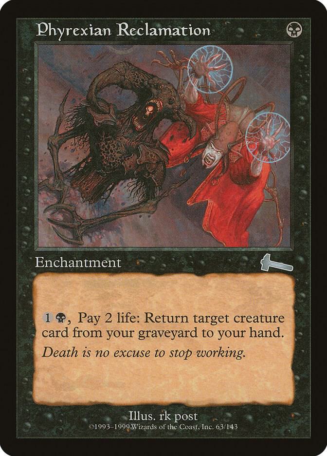 Magic Phyrexian Reclamation #63 Urza's Legacy Uncommon Foil Near Mint Trading Card