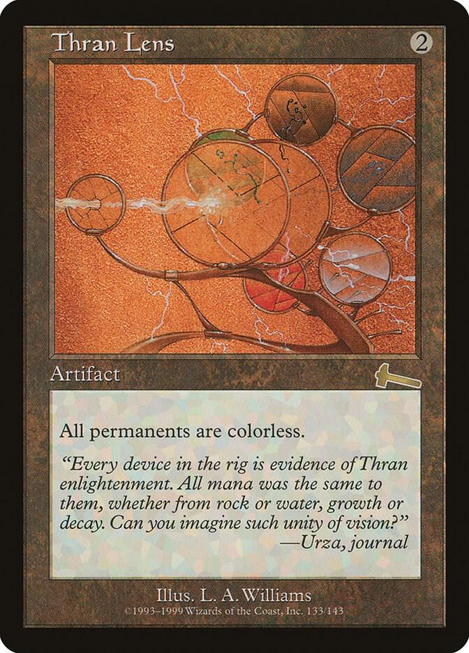Magic Thran Lens #133 Urza's Legacy Rare Foil Near Mint Trading Card