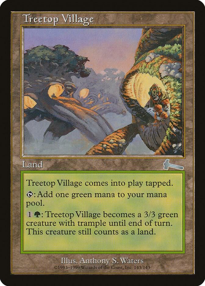 Magic Treetop Village #143 Urza's Legacy Uncommon Foil Near Mint Trading Card