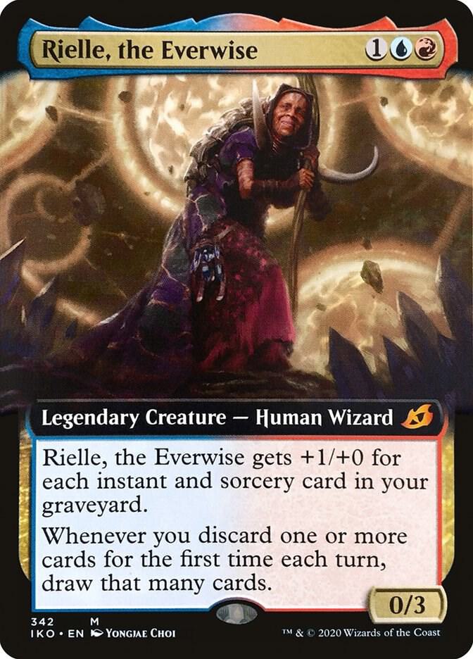 Magic Rielle, the Everwise #342 Ikoria: Lair of Behemoths Extended Art Foil Near Mint English Trading Card — catalog front, TCGplayer SKU 4375348