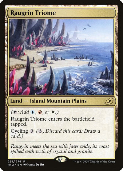 Magic Raugrin Triome #251 Ikoria: Lair of Behemoths Rare Non-Foil Near Mint English Trading Card — catalog front, TCGplayer SKU 4397413