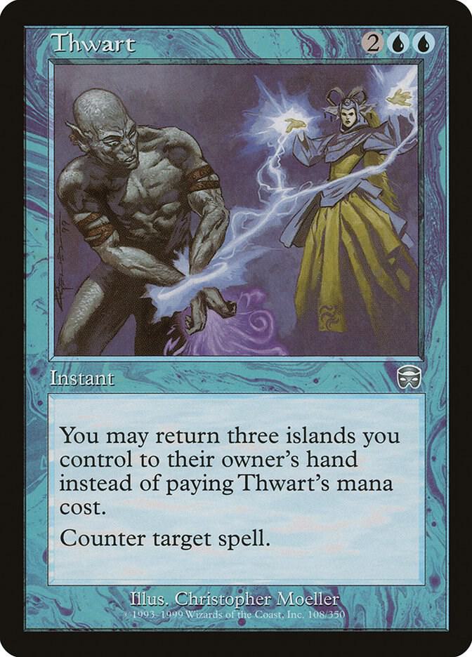 Magic Thwart #108 Mercadian Masques Uncommon Foil Near Mint English Trading Card — catalog front, TCGplayer SKU 44020
