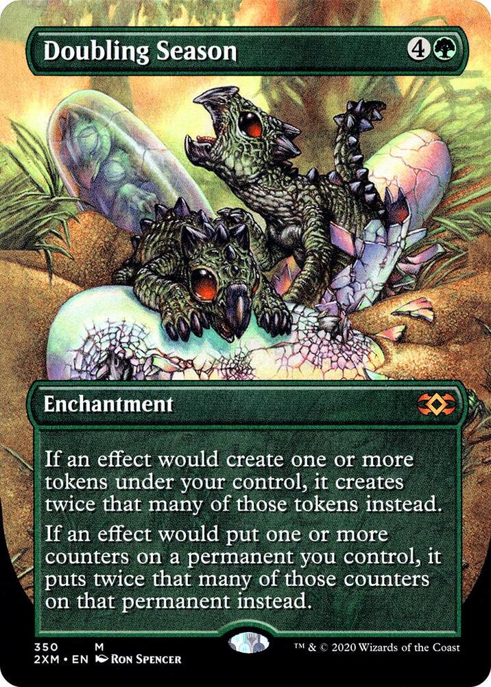 Magic Doubling Season #350 Double Masters Borderless Foil Near Mint English Trading Card — catalog front, TCGplayer SKU 4433302