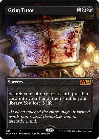 Magic Grim Tutor #315 Core Set 2021 Alternate Art Non-Foil Near Mint Trading Card