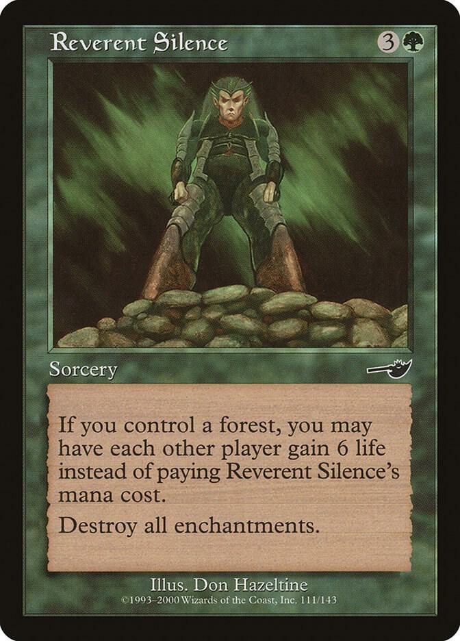 Magic Reverent Silence #111 Nemesis Common Foil Near Mint Trading Card