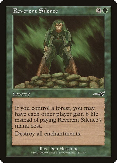 Magic Reverent Silence #111 Nemesis Common Foil Near Mint Trading Card