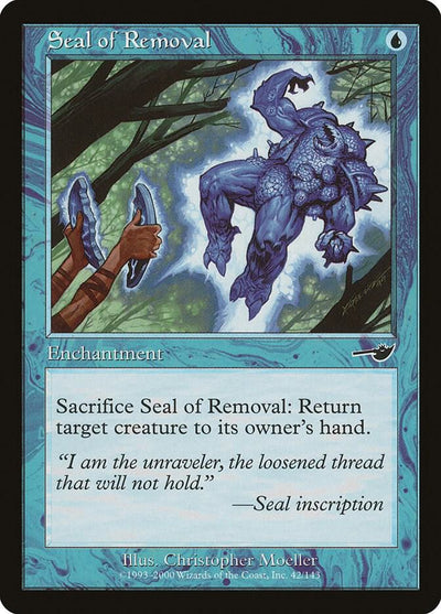Magic Seal of Removal #42 Nemesis Common Foil Near Mint English Trading Card — catalog front, TCGplayer SKU 44496