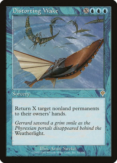 Magic Distorting Wake #52 Invasion Rare Foil Near Mint Trading Card