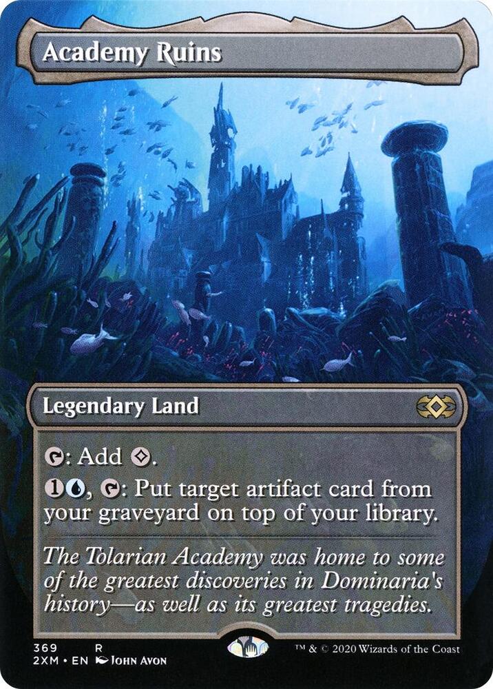Magic Academy Ruins #369 Double Masters Borderless Foil Near Mint English Trading Card — catalog front, TCGplayer SKU 4505210