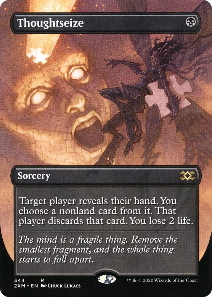 Magic Thoughtseize #344 Double Masters Borderless Foil Near Mint English Trading Card — catalog front, TCGplayer SKU 4512524