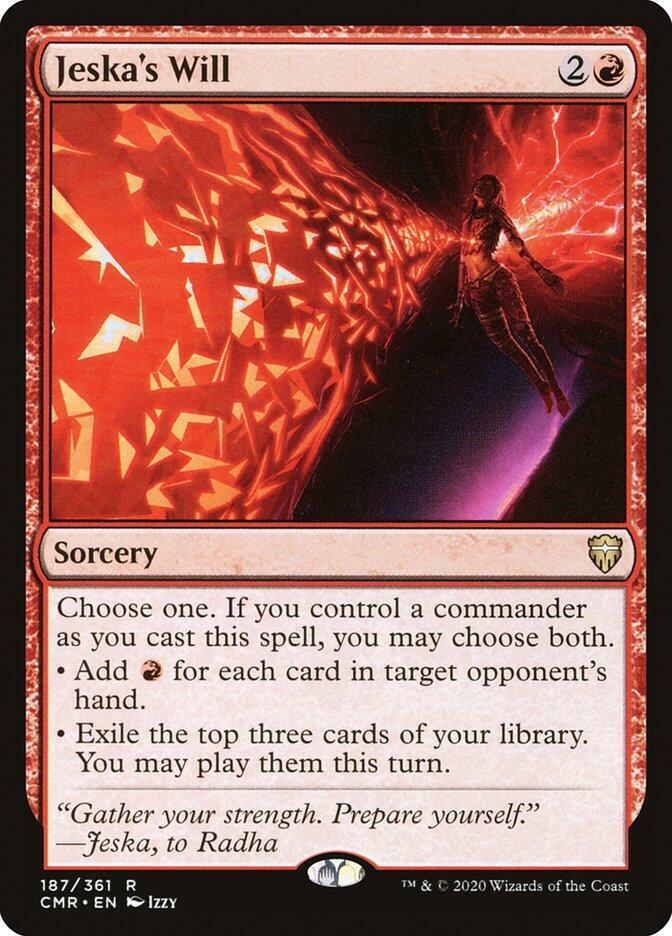 Magic Jeska's Will #187 Commander Legends Rare Non-Foil Near Mint Trading Card