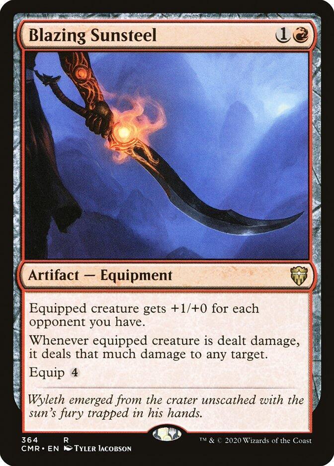 Magic Blazing Sunsteel #364 Commander Legends Rare Non-Foil Near Mint English Trading Card — catalog front, TCGplayer SKU 4671140