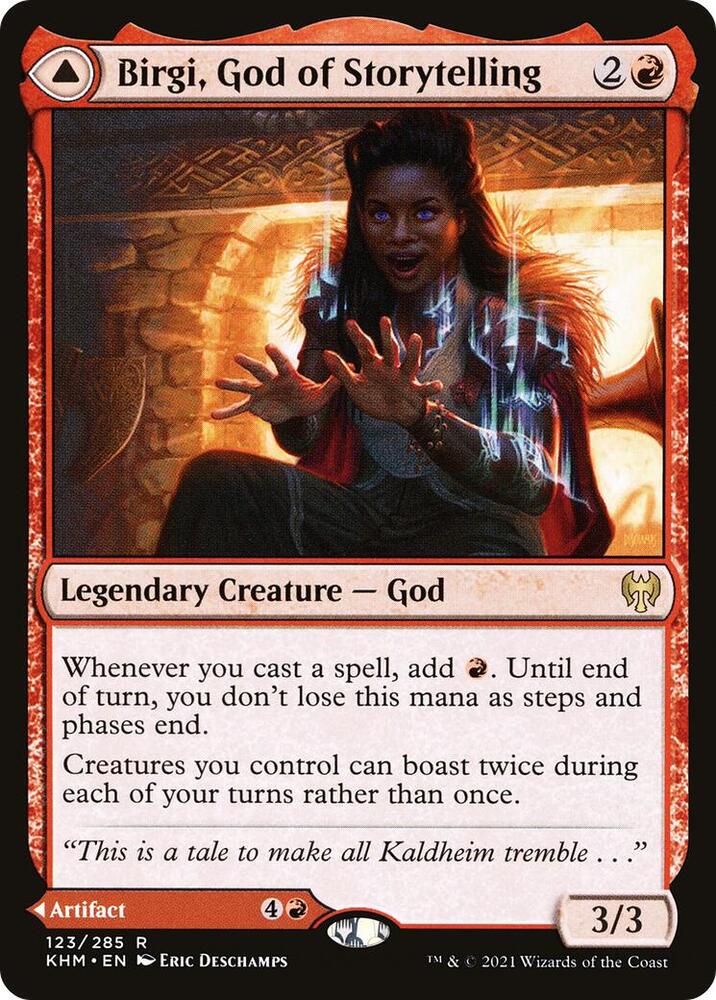 Magic Birgi, God of Storytelling #123 Kaldheim Rare Non-Foil Near Mint Trading Card