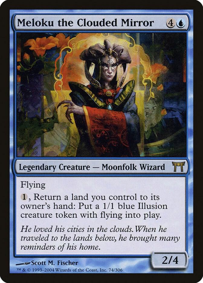 Magic Meloku the Clouded Mirror #74 Champions of Kamigawa Rare Foil Near Mint English Trading Card — catalog front, TCGplayer SKU 47954
