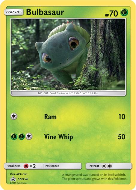 Pokémon Bulbasaur - SM198 #SM198 SM Promos In-Store Event Promo Holofoil Near Mint English Trading Card — catalog front, TCGplayer SKU 4835510