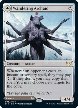 Magic Wandering Archaic #6 Strixhaven: School of Mages Rare Foil Near Mint English Trading Card — catalog front, TCGplayer SKU 4856237