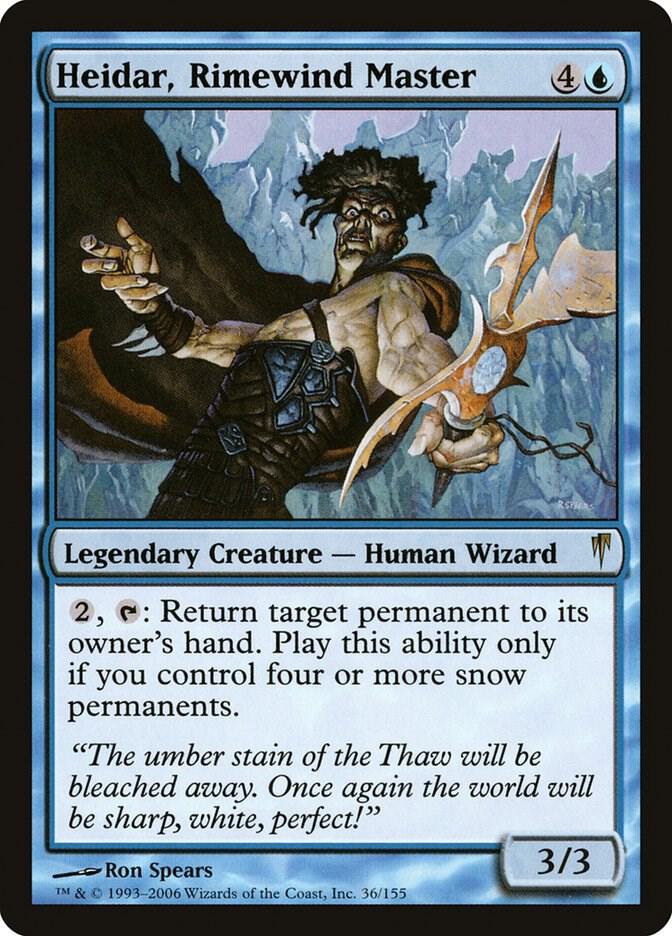 Magic Heidar, Rimewind Master #36 Coldsnap Rare Foil Near Mint English Trading Card — catalog front, TCGplayer SKU 49456