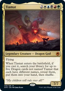 Magic Tiamat #235 Adventures in the Forgotten Realms Mythic Rare Foil Near Mint Trading Card
