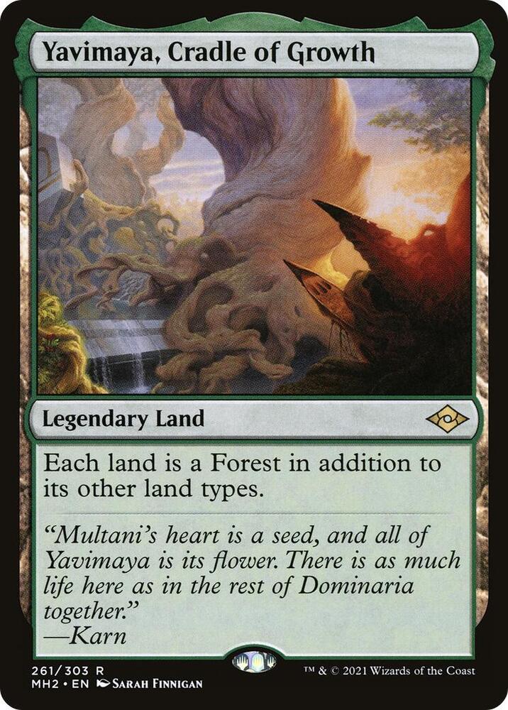 Magic Yavimaya, Cradle of Growth #261 Modern Horizons 2 Rare Foil Near Mint English Trading Card — catalog front, TCGplayer SKU 4979310