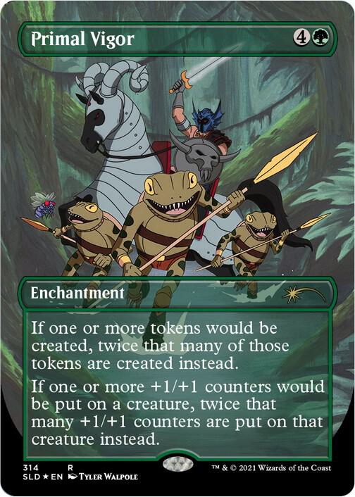 Magic Primal Vigor #314 Secret Lair Drop Series Rare Foil Near Mint English Trading Card — catalog front, TCGplayer SKU 5040191