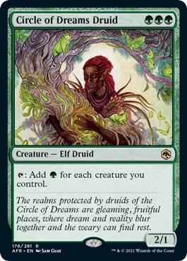 Magic Circle of Dreams Druid #176 Adventures in the Forgotten Realms Rare Non-Foil Near Mint English Trading Card — catalog front, TCGplayer SKU 5046783