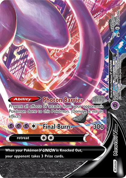 Pokémon Mewtwo V-UNION #SWSH162 SWSH: Sword & Shield Promo Cards Promo Holofoil Near Mint English Trading Card — catalog front, TCGplayer SKU 5203806