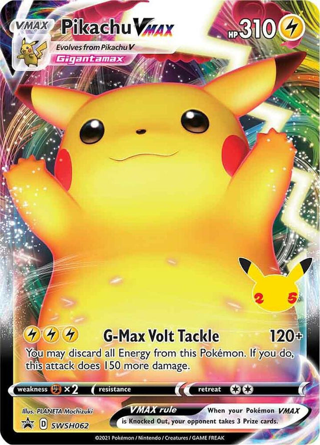 Pokémon Pikachu VMAX #SWSH062 SWSH: Sword & Shield Promo Cards Promo Holofoil Near Mint English Trading Card — catalog front, TCGplayer SKU 5239981
