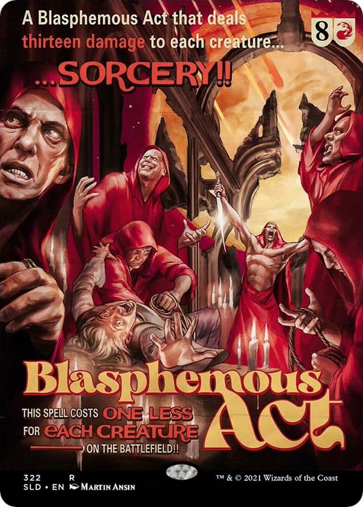 Magic Blasphemous Act #322 Secret Lair Drop Series Rare Non-Foil Near Mint Trading Card