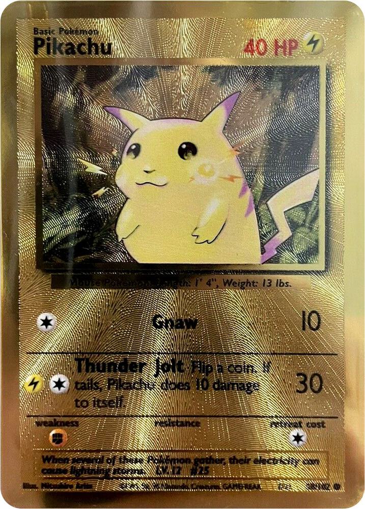 Pokémon Pikachu - 58/102 #058/102 Miscellaneous Cards & Products Celebrations Metal Card Holofoil Near Mint Trading Card
