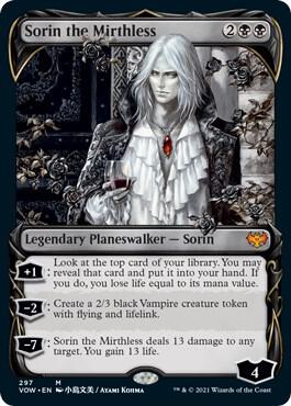 Magic Sorin the Mirthless #297 Innistrad: Crimson Vow Showcase Non-Foil Near Mint English Trading Card — catalog front, TCGplayer SKU 5248827