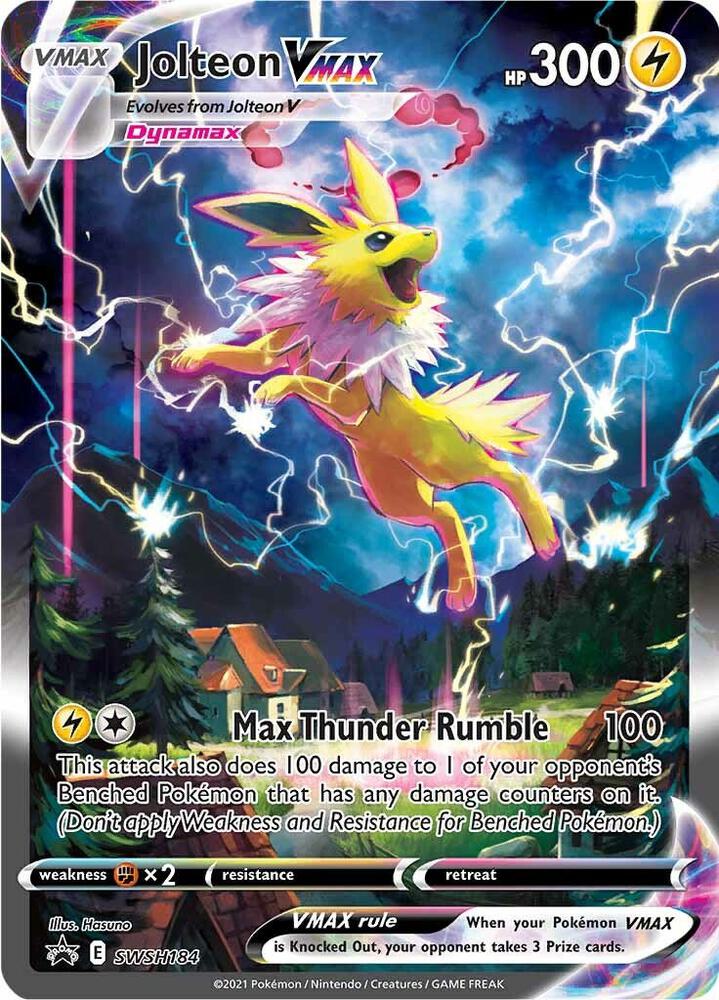 Pokémon Jolteon VMAX #SWSH184 SWSH: Sword & Shield Promo Cards Promo Holofoil Near Mint Trading Card