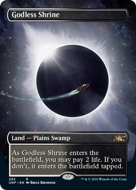 Magic Godless Shrine #282 Unfinity Borderless Foil Near Mint English Trading Card — catalog front, TCGplayer SKU 5343714