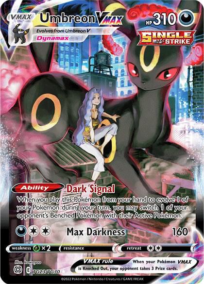 Pokémon Umbreon VMAX #TG23/TG30 SWSH09: Brilliant Stars Trainer Gallery Ultra Rare Holofoil Near Mint Trading Card