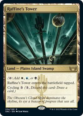 Magic Raffine's Tower #254 Streets of New Capenna Rare Non-Foil Near Mint English Trading Card — catalog front, TCGplayer SKU 5465473
