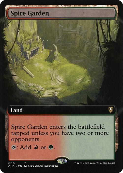 Magic Spire Garden #606 Commander Legends: Battle for Baldur's Gate Extended Art Foil Near Mint English Trading Card — catalog front, TCGplayer SKU 5478009